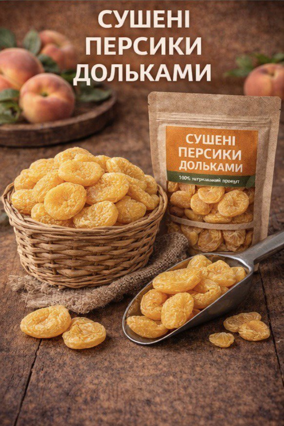 Сушений персик — натуральна насолода для щоденного задоволення
