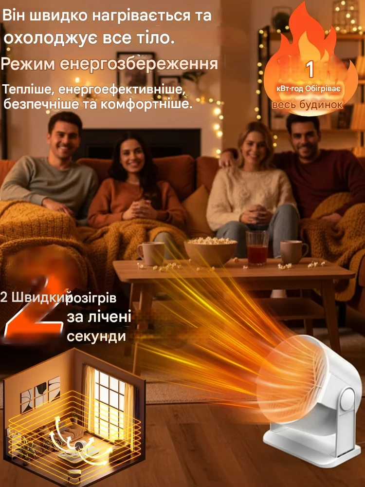 Компактний електрообігрівач