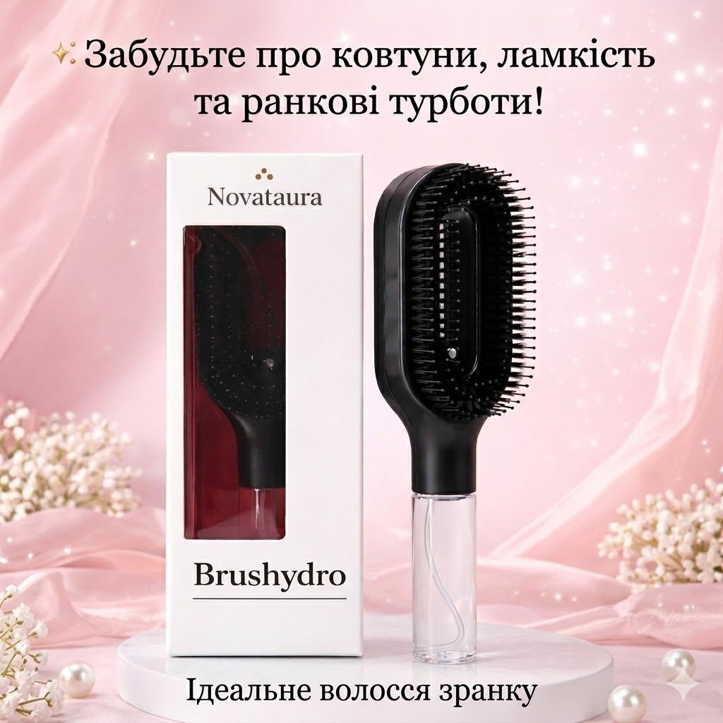 Brushydro: щітка-спрей 2-в-1 – розплутує та зволожує 🔥