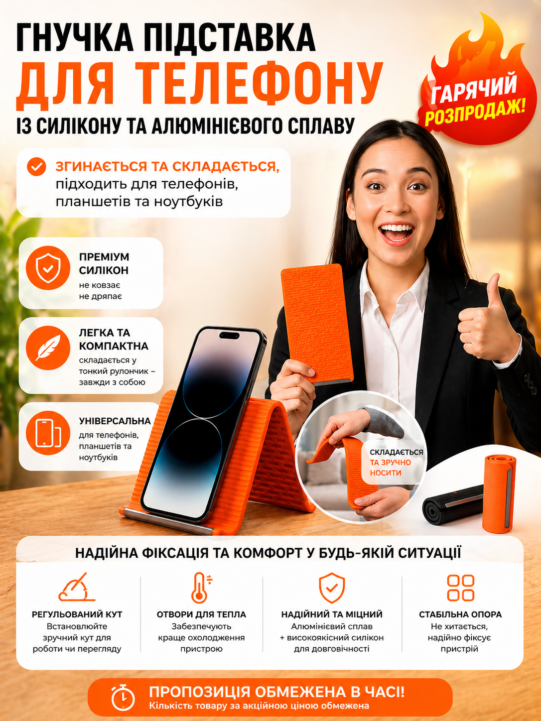 🎁Гнучка силіконова підставка для телефону!